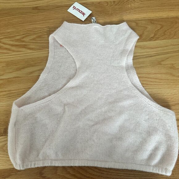 Hand-Embroidered Upcycled Vest Boho Chic Eco Friendly Pink Cashmere Valentines - Picture 7 of 8